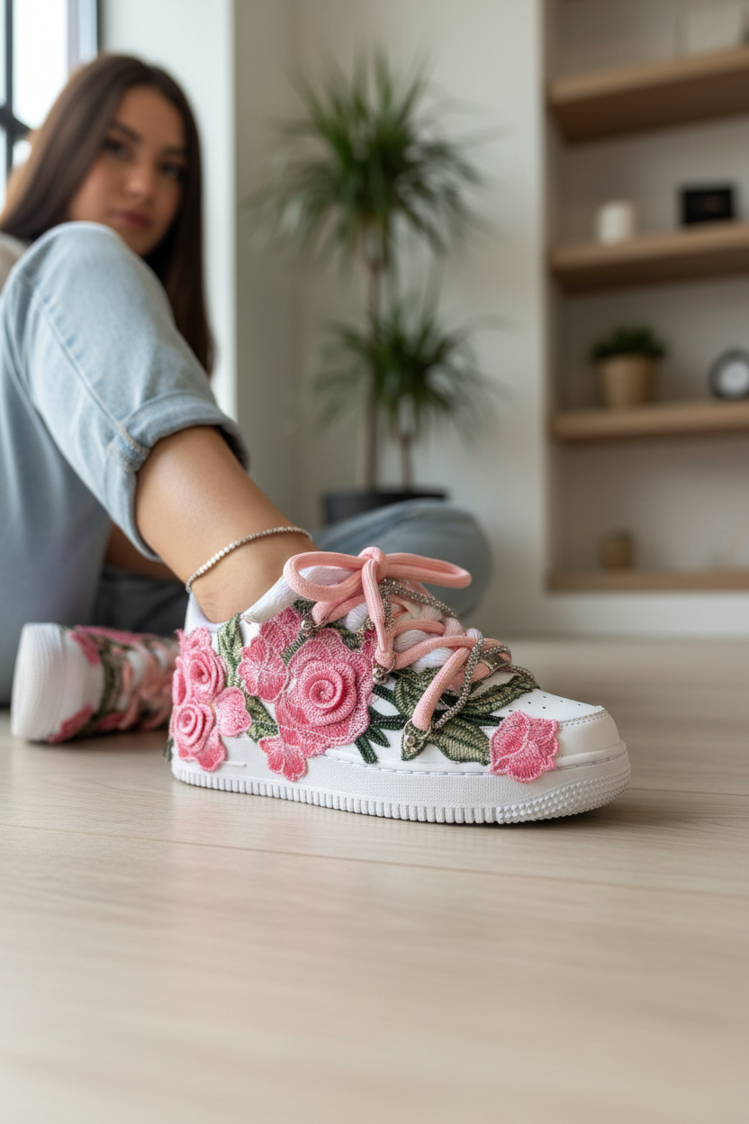 AF1 CUSTOM (versione rose rosa)