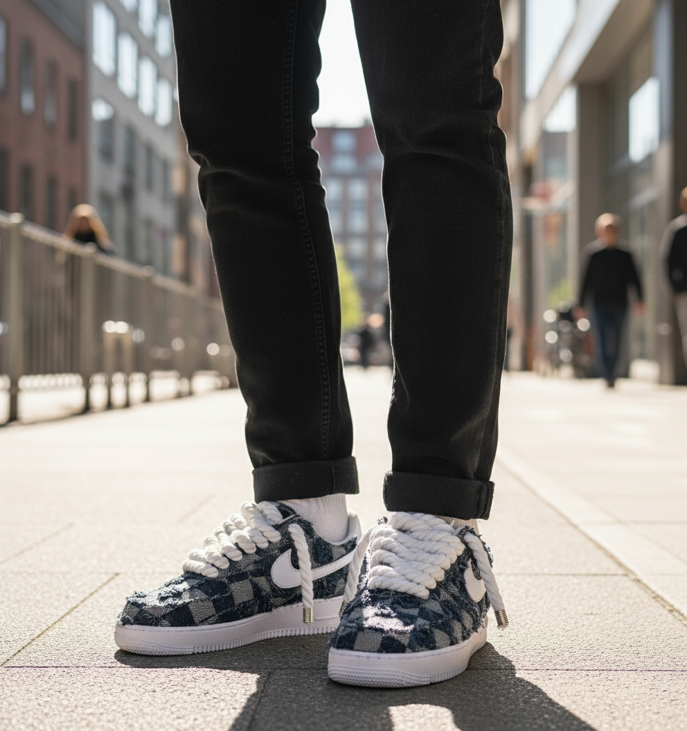 Nike Air Force 1 DENIM SCURO Sneakers Custom