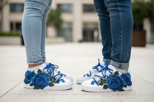 AF1 CUSTOM ( versione rose blu)